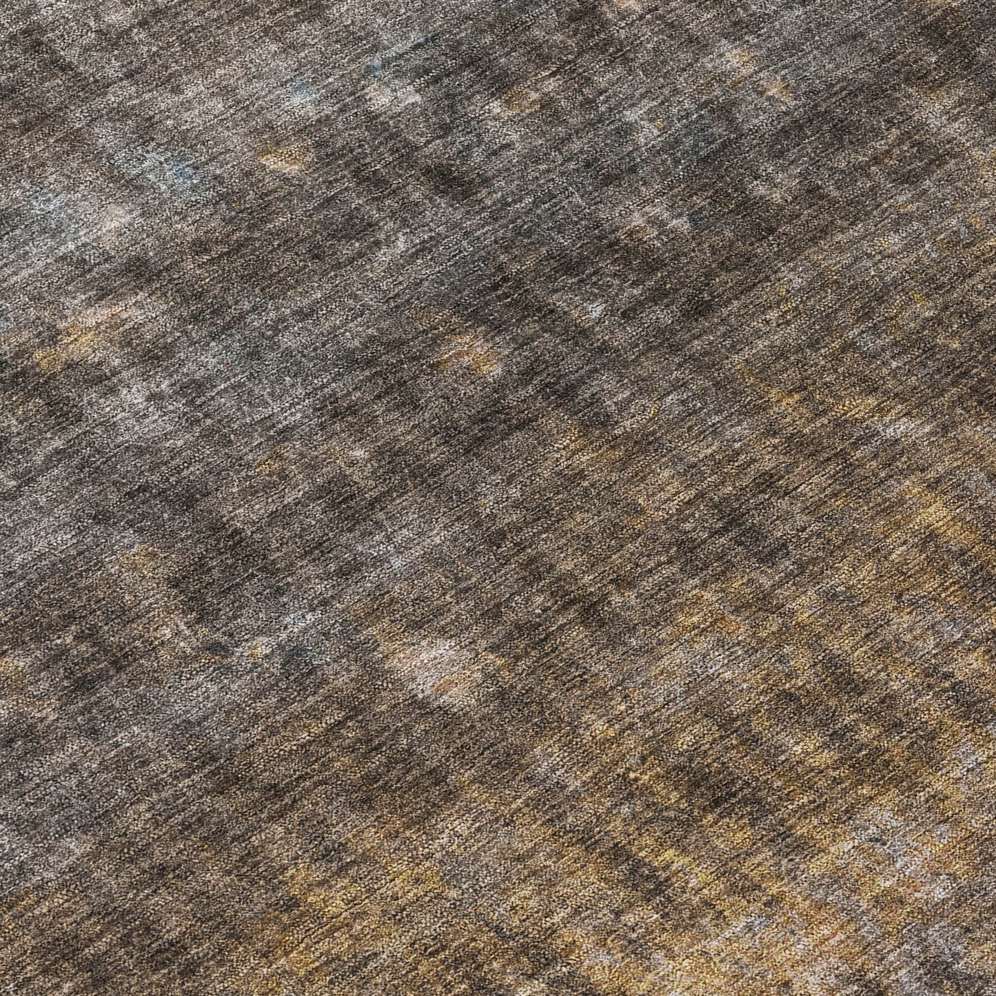9' X 12' Brown And Beige Striped Washable Indoor Outdoor Area Rug