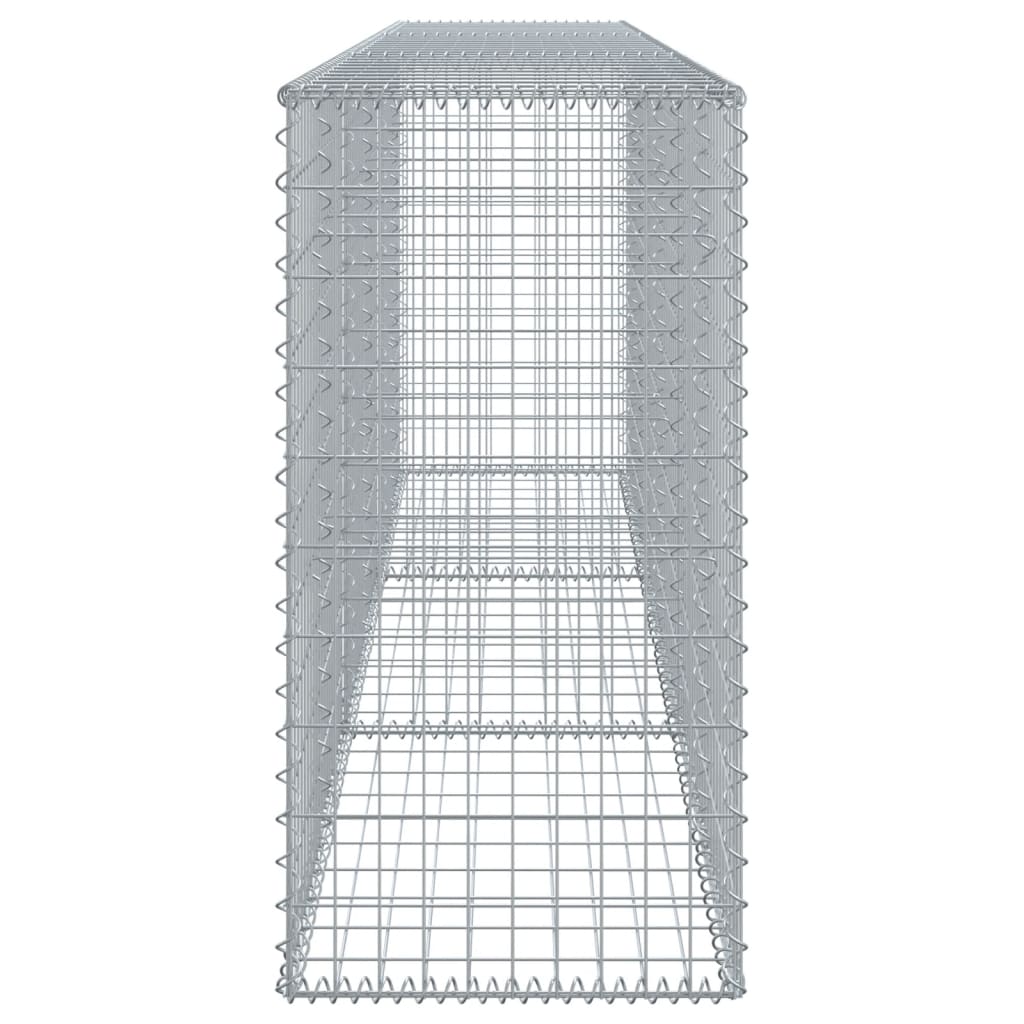 vidaXL Gabion Basket with Cover 39.4"x19.7"x39.4" Galvanized Iron