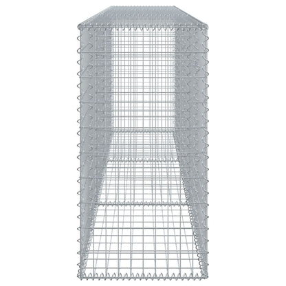vidaXL Gabion Basket with Cover 39.4"x19.7"x39.4" Galvanized Iron