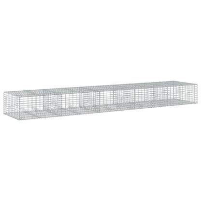 vidaXL Gabion Basket with Cover 39.4"x19.7"x39.4" Galvanized Iron
