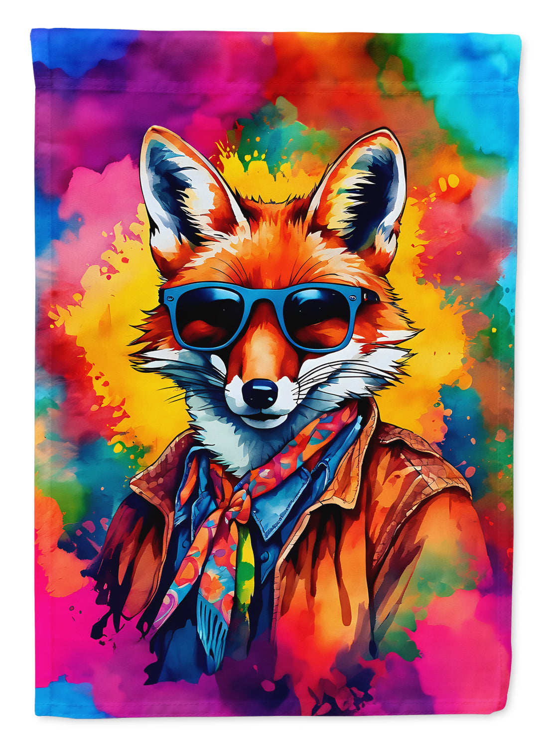 Hippie Animal Fox Garden Flag