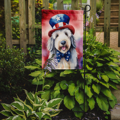 Old English Sheepdog Patriotic American Garden Flag