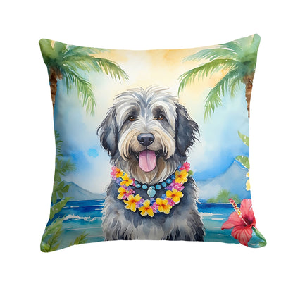 Bergamasco Sheepdog Luau Throw Pillow