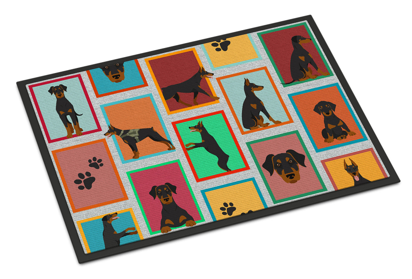 Lots of Doberman Pinscher Doormat