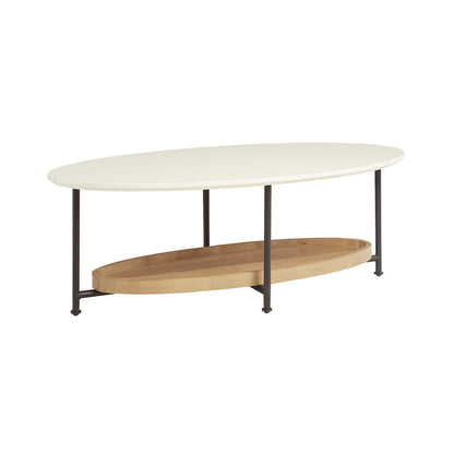 Monte Oval White/Natural Coffee Table